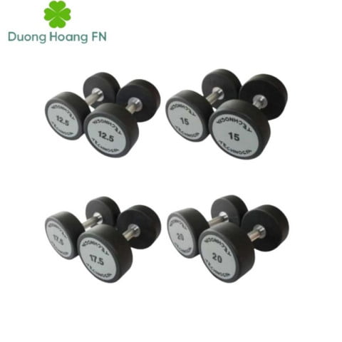 Tạ Tay Technogym Nhập Khẩu | Tạ Đơn Thép Bọc Cao Su Cao Cấp Đủ Size