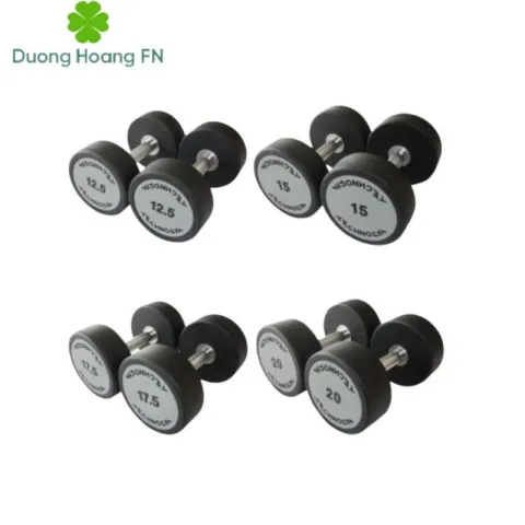 Tạ Tay Technogym Nhập Khẩu | Tạ Đơn Thép Bọc Cao Su Cao Cấp Đủ Size