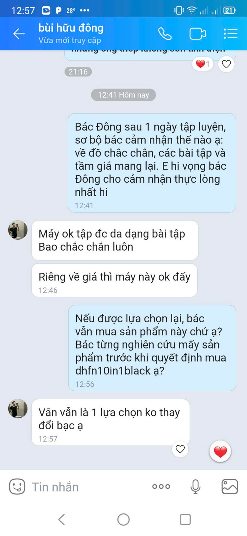 FEEDBACK khách hàng mua Giàn tạ đa năng DHFN10in1Black
