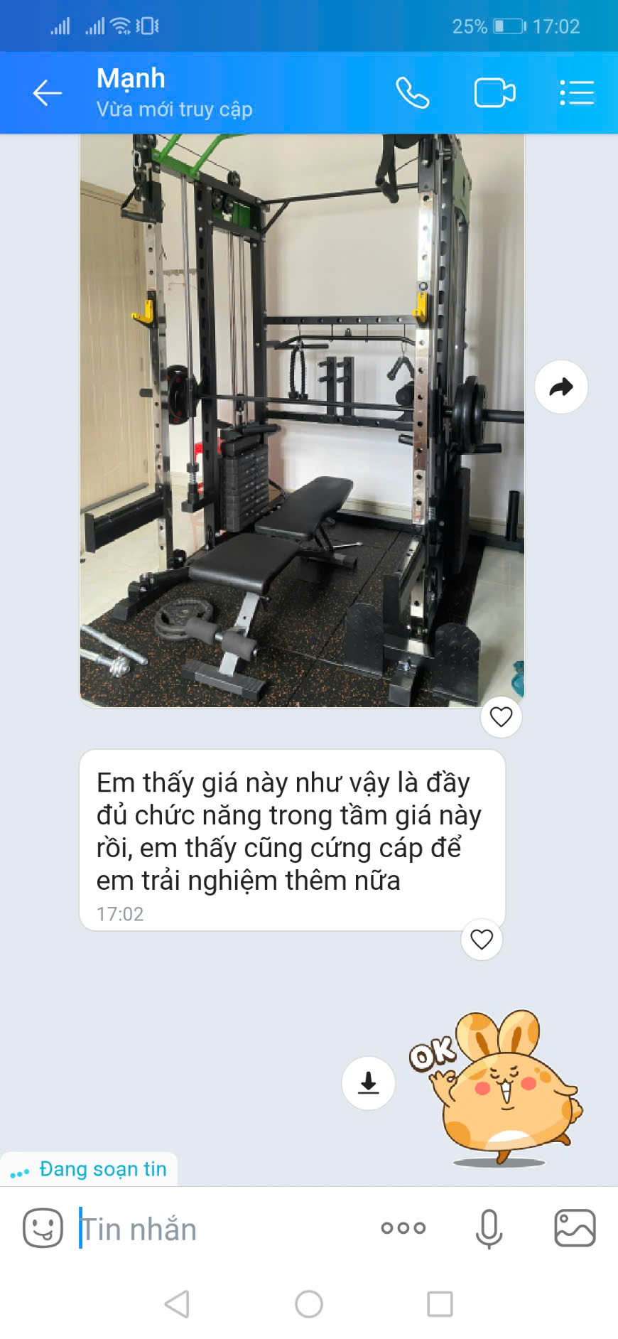 Khách hàng đánh giá thiết kế khung giàn tạ DHFN9in1 chắc chắn, an toàn khi sử dụng