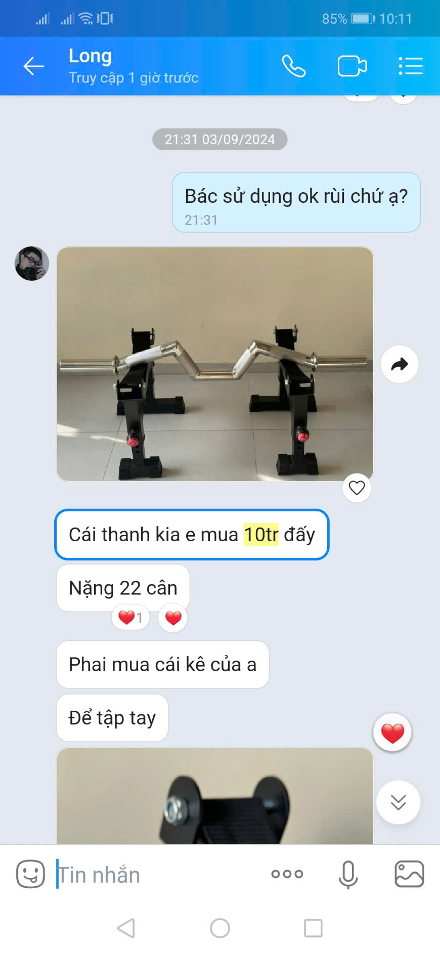 Khách test độ bền của mini rack với mức tạ nặng 02