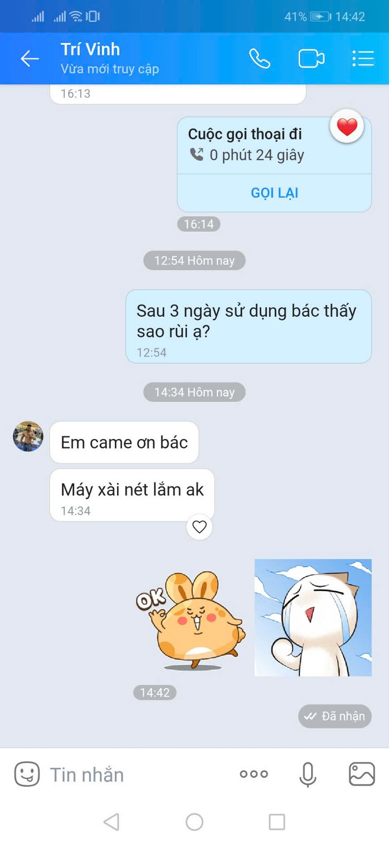 Feedback từ khách hàng hài lòng sau khi sử dụng giàn tạ DHFNR 02