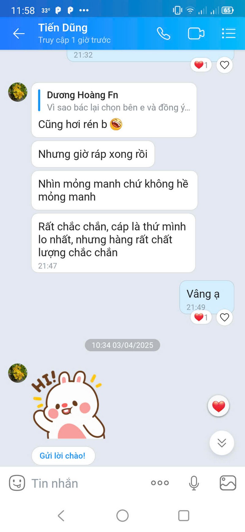Khách hàng đánh giá độ bền và thiết kế chắc chắn của DHFNR