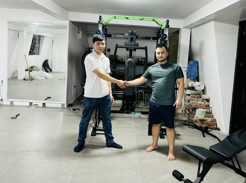ảnh thực tế giàn tạ đa năng DHFN10in1 sau khi lắp đặt 2