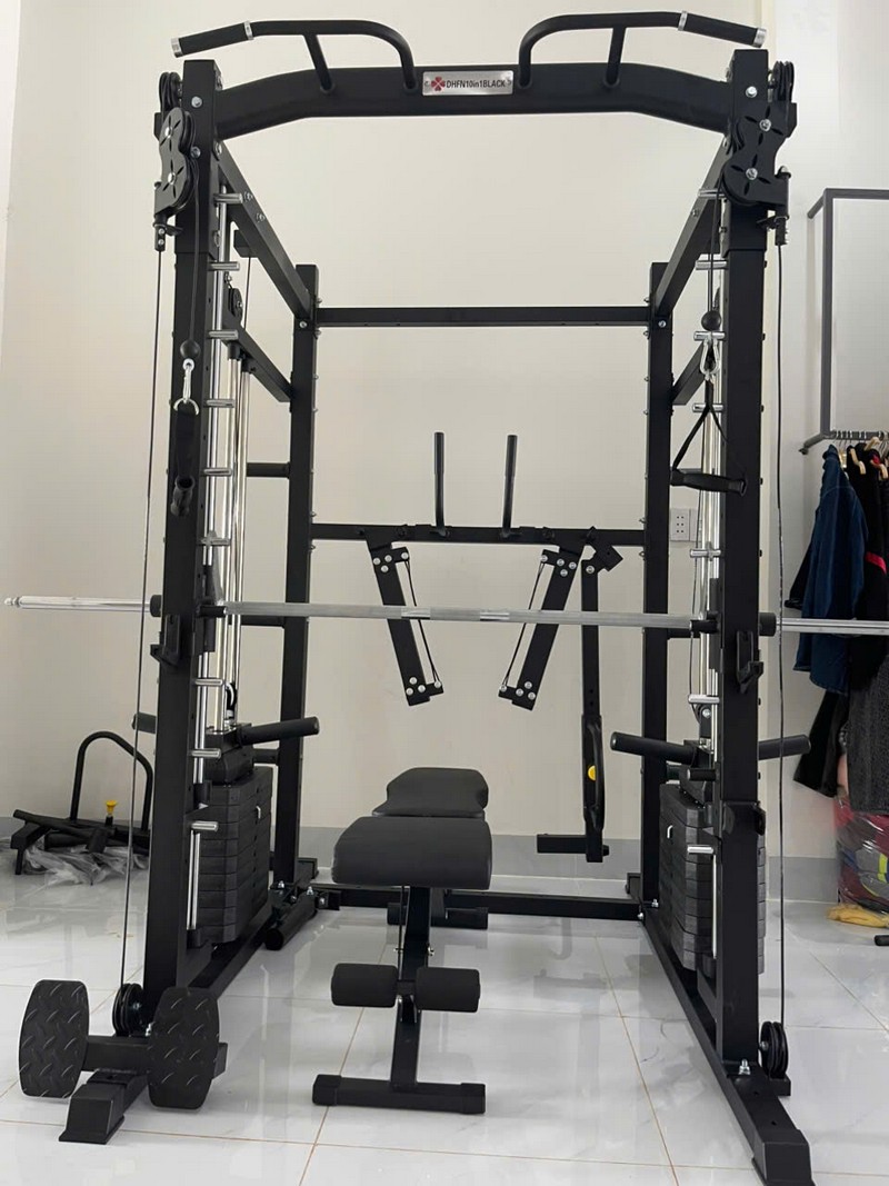 Giàn tạ đa năng DHFN10in1Black tại Đắk Lắk kèm trọn bộ phụ kiện