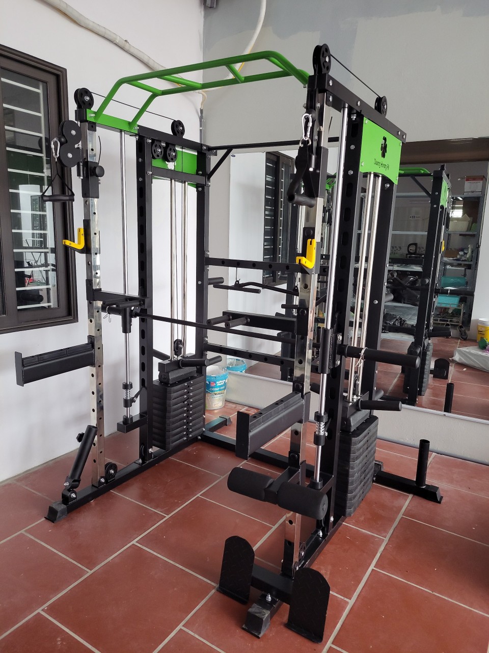 Góc nghiêng giàn tạ đa năng DHFN9in1 thể hiện chi tiết các bộ phận