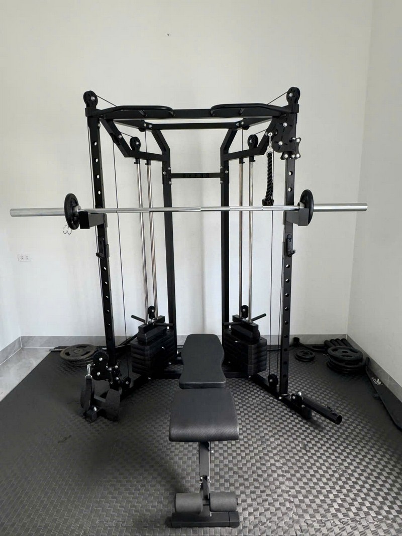 Giàn tạ DHFNR tích hợp bài tập bụng và chân với phụ kiện chuyên dụng 3