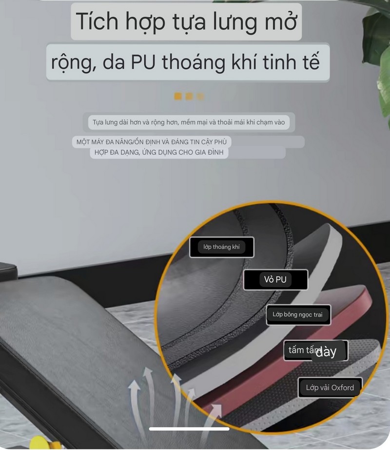 Gập bụng trên ghế DHFN4 với góc nghiêng điều chỉnh