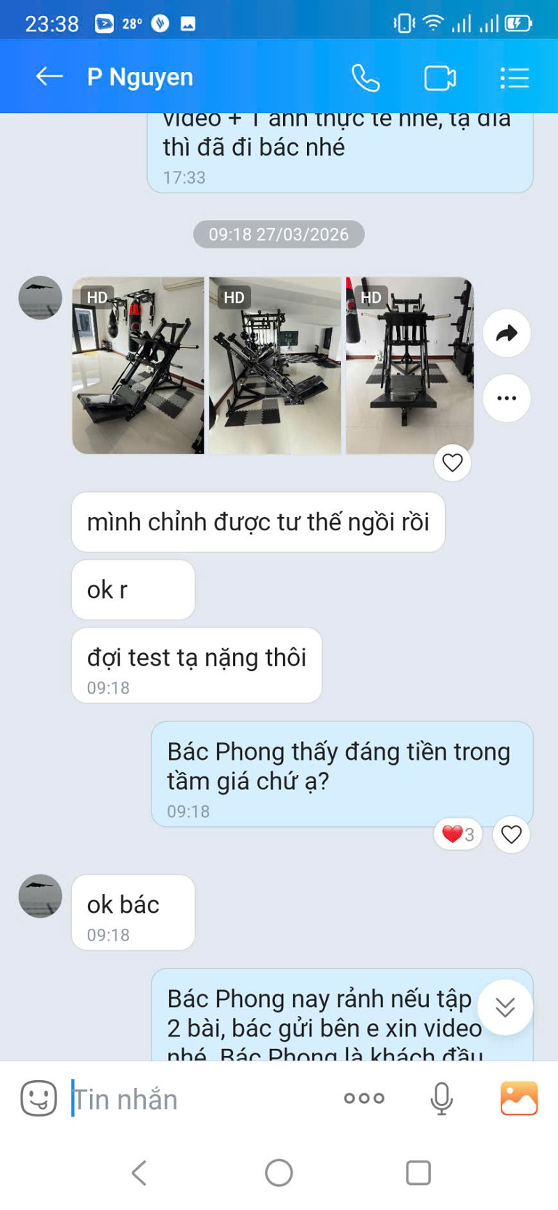 máy đạp đùi 2in1 DHFN phản hồi